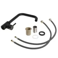 Смеситель для кухни ZEIN Z2506, высокий излив, картридж керамика 40 мм, нерж. сталь, черный