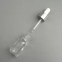 Бутылочка для хранения, с пипеткой, 10 мл, цвет серебристый/белый Бутылочка для хранения, с пипеткой, 10 мл, цвет серебристый/белый