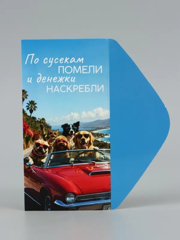 Конверт для денег &laquo;Денежки наскребли&raquo;, друзья, 16.5&times;8 см