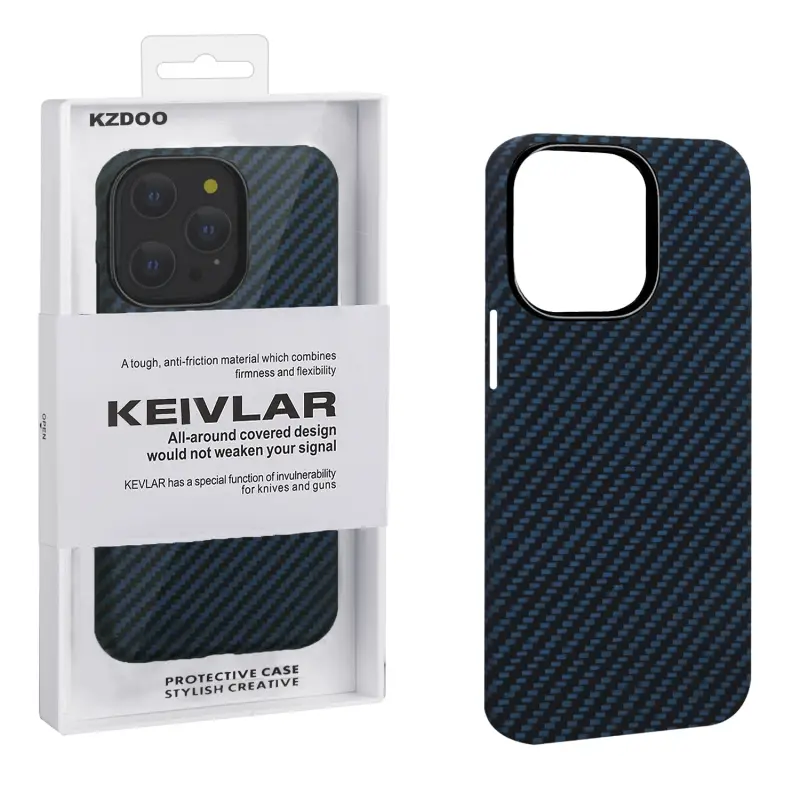 Чехол iPh 15 Pro Kevlar Blue K-DOO