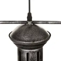 Светильник подвесной BayerLux William, 1&times;40 Вт, Е27, чёрно-серебристый, 40&times;40&times;35-100 см