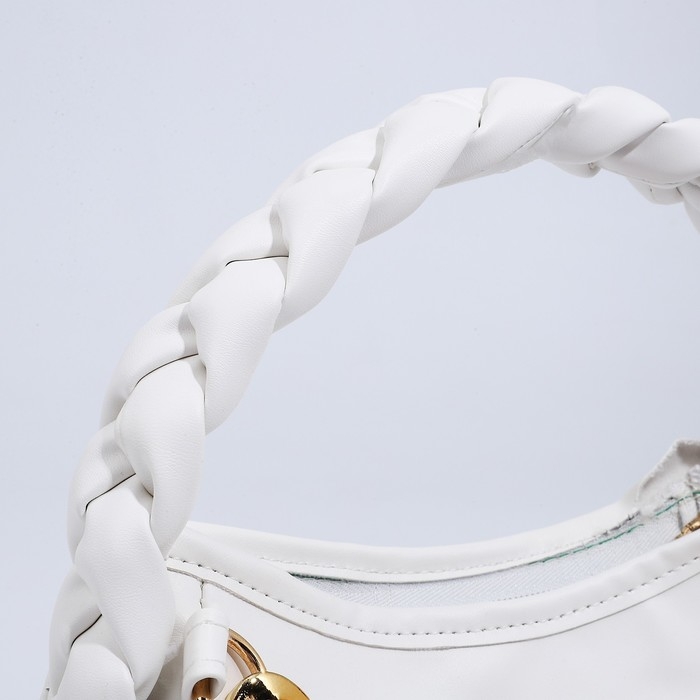 Сумка-багет на молнии, цвет белый Сумка-багет на молнии, цвет белый