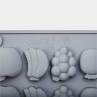 Форма для мармелада Доляна «Фрукты», силикон, 21,3×14,4×1,5 см, 25 ячеек (3×2 см), цвет серый