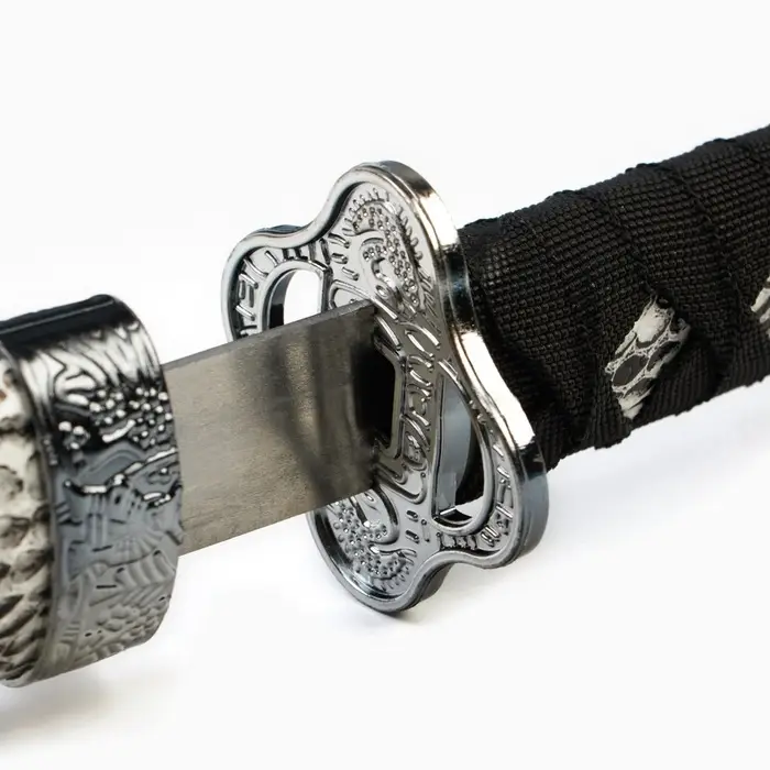 Макет оружия &laquo;Сувенирная катана. Премиум&raquo;, на подставке, серые ножны под змеиную кожу, 89 см