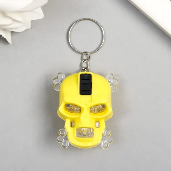 Фонарик свет на кольце Фонарик свет на кольце "Череп" мигает МИКС