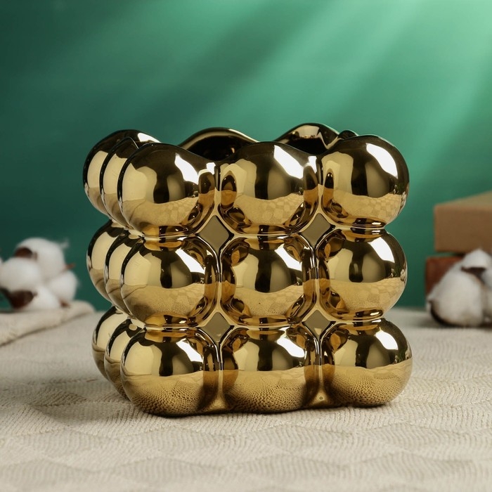 Кашпо - ваза  Кашпо - ваза "Люмьер" 13х13см