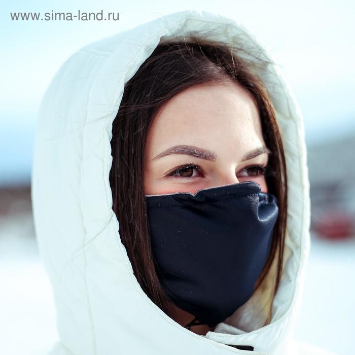 Маска тканевая, многоразовая, регулируемая, фасовка 2 шт, чёрная Маска тканевая, многоразовая, регулируемая, фасовка 2 шт, чёрная