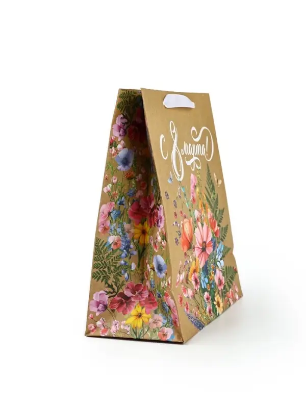 Пакет подарочный крафтовый «8 марта», ML 23 х 11.5 х 27 см