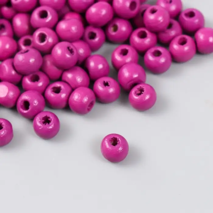 Бусины для творчества дерево Бусины для творчества дерево "Бронзовый фиолет" d-0,8 см, набор 20 гр