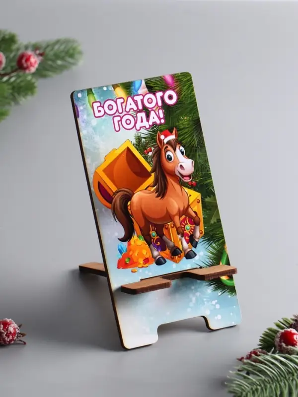 Подставка под сотовый телефон "Богатого Года", 16х6 см