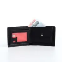 Портмоне мужское без застёжки, отдел для карт, монет, чёрное