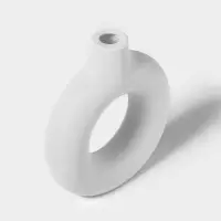 Ваза для сухоцветов Ring, пластик, 3.8&times;13.5&times;14.7 см, 250 мл, белая