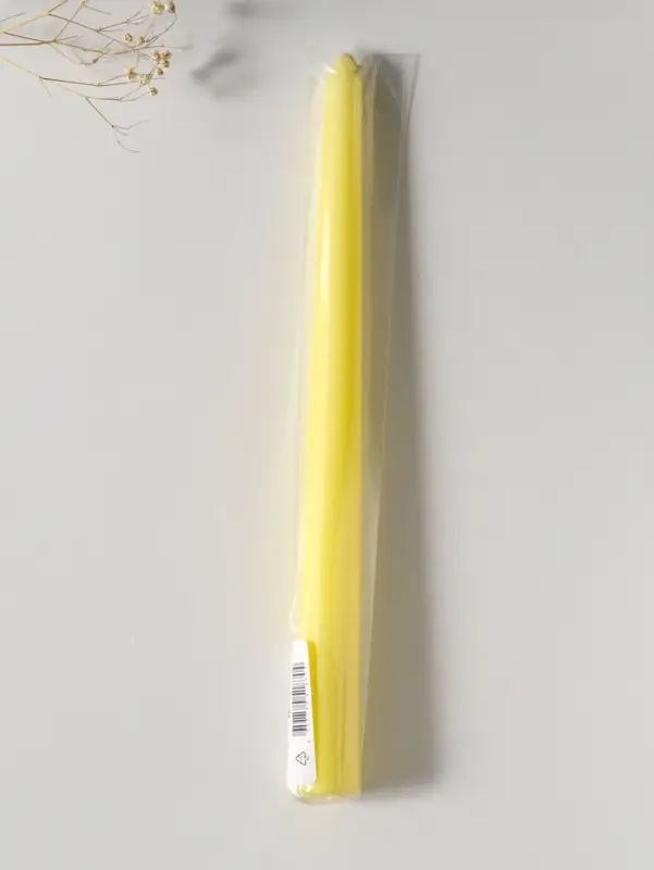 Свеча античная 25 см, 58 г, 7 ч, пастельно-жёлтый