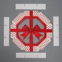 Коробка кондитерская складная, упаковка &laquo;Бантик&raquo;, 27&times;27&times;5 см