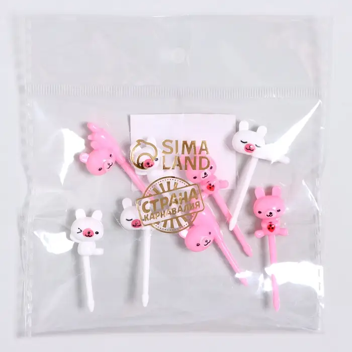 Шпажки для канапе «Зайки», набор 8 шт. Шпажки для канапе «Зайки», набор 8 шт.
