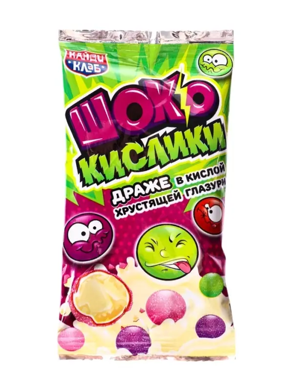 Драже в кислой хрустящей глазури «ШокоКислики», 10 г Драже в кислой хрустящей глазури «ШокоКислики», 10 г