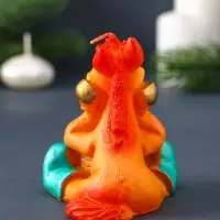 Свеча фигурная "Лошадка с мандаринами" 6х7,5х7,5 см, цв. золотой