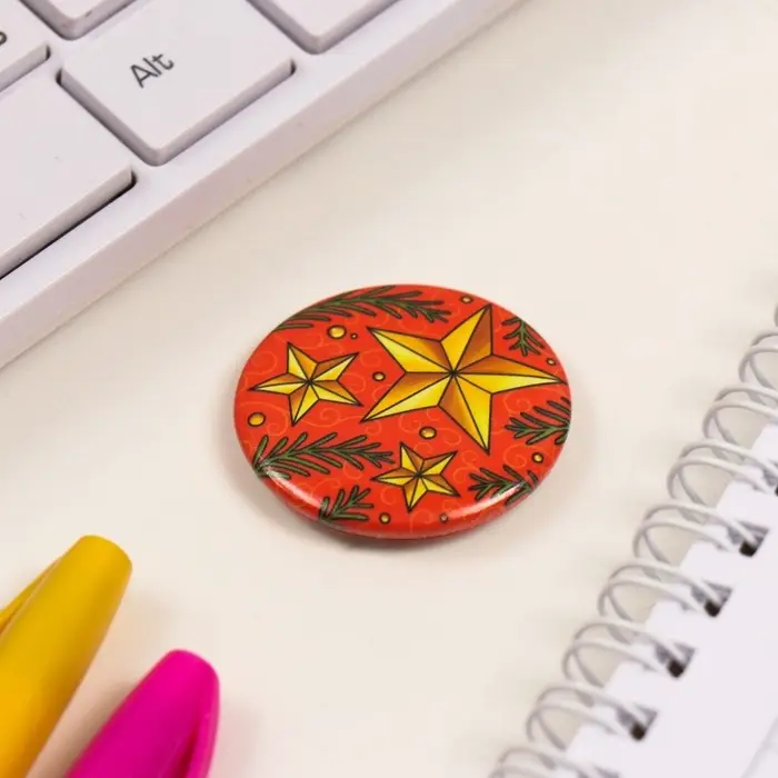 Значок закатной d=35 мм Значок закатной d=35 мм "Звёзды" 6,5х6,5 см