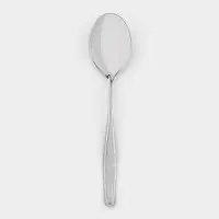 Ложка столовая &laquo;Силуэт&raquo;, длина 20 см, толщина 1 мм, упрощённой обработки, цвет серебряный