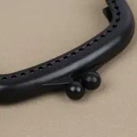 Фермуар пришивной, 9&times;5.5 см, чёрный