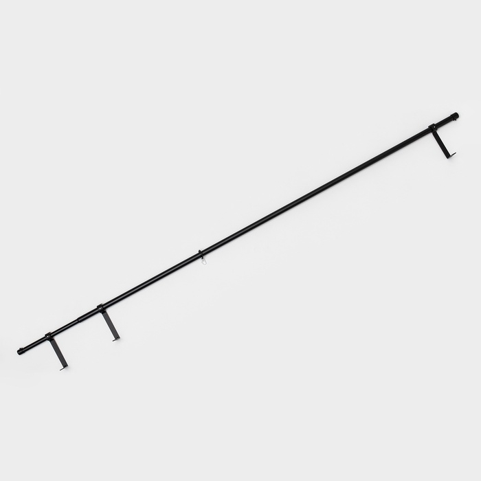 Карниз однорядный кованый, 160-300 см, телескопический, металл, черный Карниз однорядный кованый, 160-300 см, телескопический, металл, черный