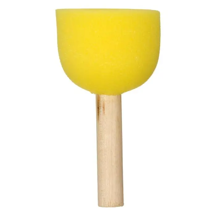 Кисть спонж, круглая, диаметр-50мм, деревянная ручка, в пакете Кисть спонж, круглая, диаметр-50мм, деревянная ручка, в пакете