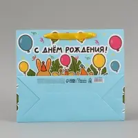 Пакет подарочный ламинированный &laquo;С Днём рождения&raquo;, ML 27&times;23&times;11.5 см, горизонтальный