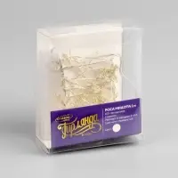 Гирлянда &laquo;Мишура&raquo; 1 м, роса, IP20, серебристая нить, 100 LED, 2 режима, от батареек АА&times;3, свечение белое