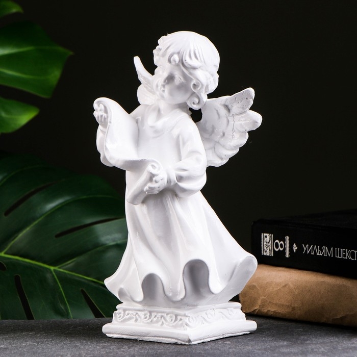 Фигура  Фигура "Ангел девочка с берестой" 23х14см