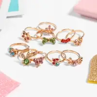 Кольцо &laquo;Выбражулька. Стразы&raquo;, форма МИКС, МИКС в золоте