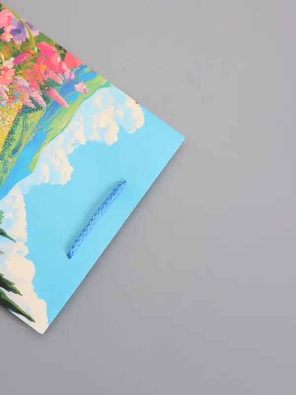 Пакет подарочный ламинированный "Поле цветов" 18 х 22,3 х 10 см