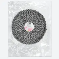 Лента с имитацией страз, 4 см, 9&plusmn;1 м, цвет серебряный