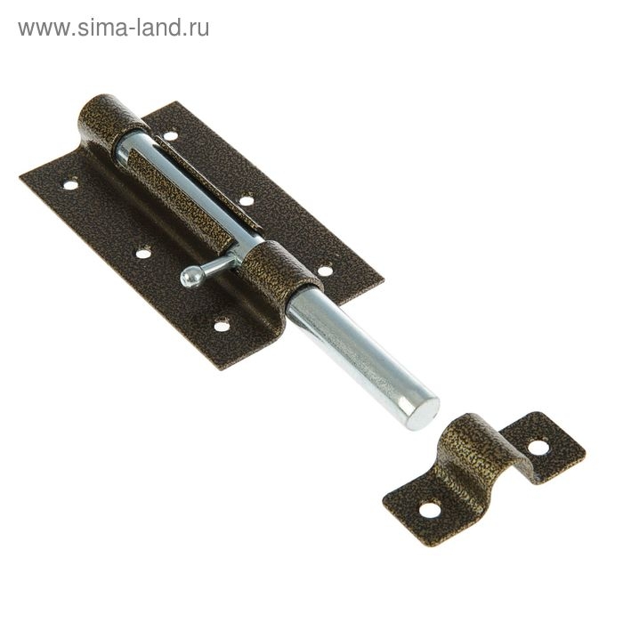 Задвижка дверная ЗД-09, покрытие полимер, бронзовая