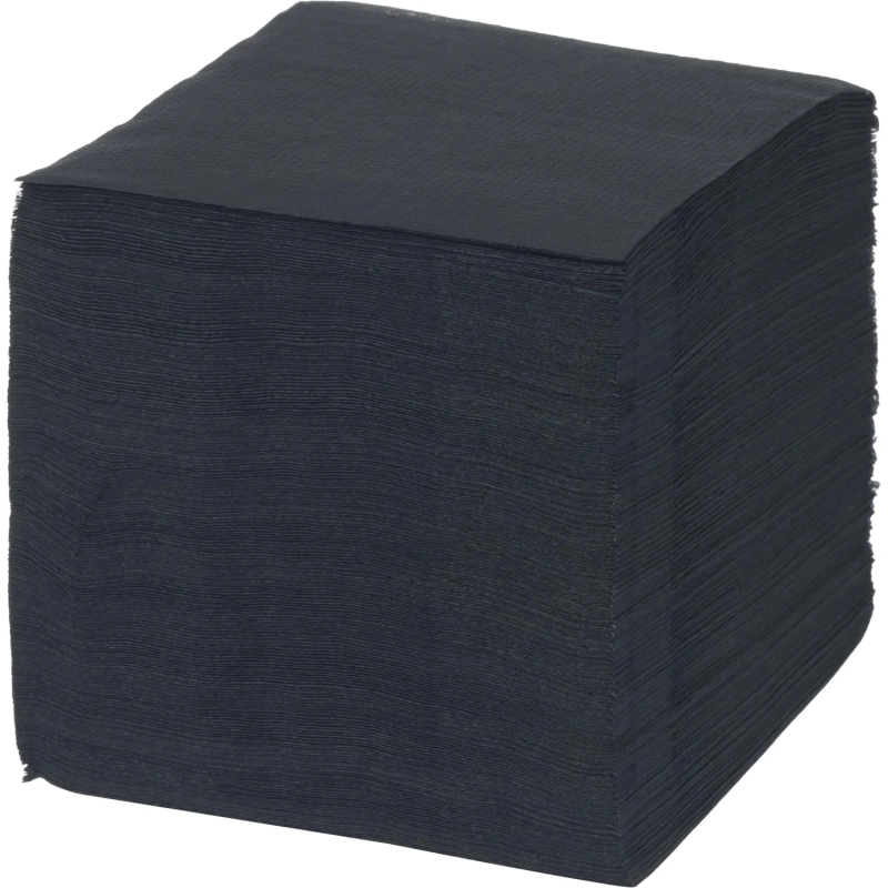 Салфетки бумажные 1-сл. 24х24 черные 400 шт./уп