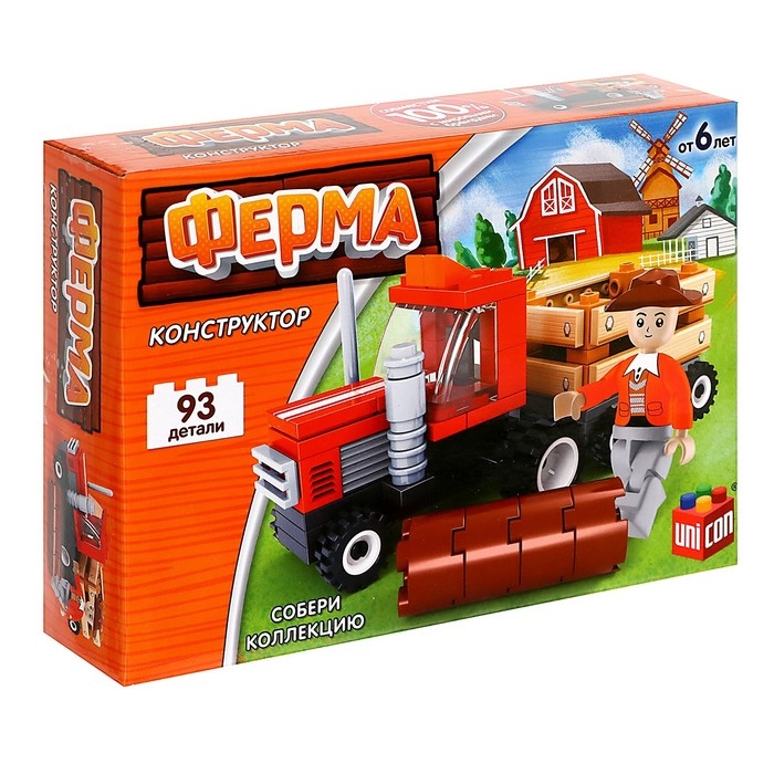 Конструктор Ферма «Лесозаготовочный грузовик», 93 детали Конструктор Ферма «Лесозаготовочный грузовик», 93 детали