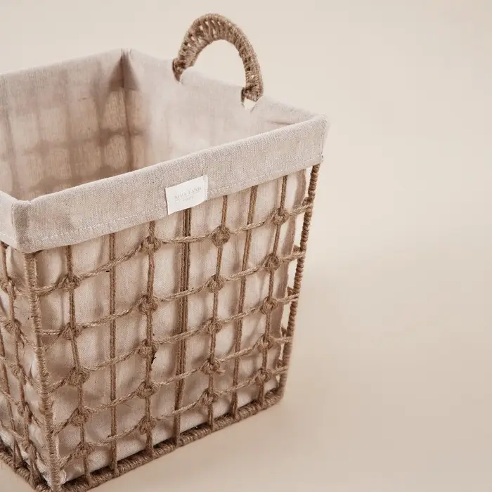 Корзина для хранения SL Home, ручное плетение, с ручками, квадратная, джут, 39×39×41,5 см Корзина для хранения SL Home, ручное плетение, с ручками, квадратная, джут, 39×39×41,5 см