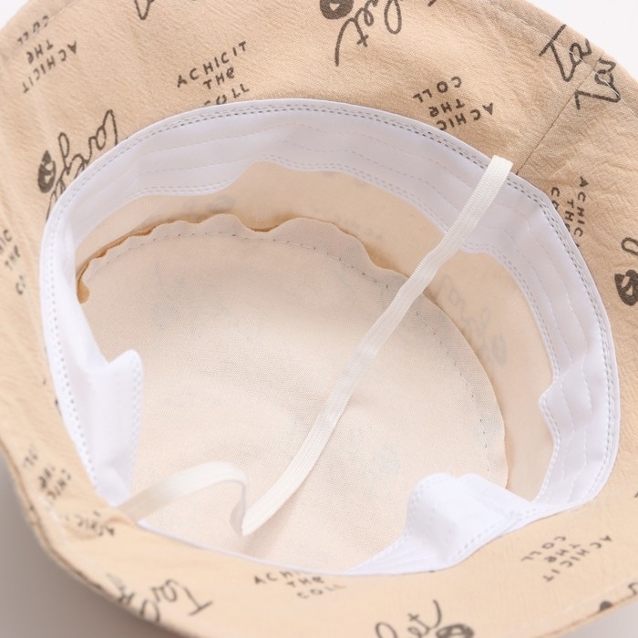 Панама детская Панама детская "Надписи" MINAKU, цв,бежевый , р-р 48-50