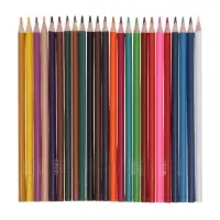Карандаши 24цв, Hatber, заточ, трехгр,  коробка, европодвес 63840