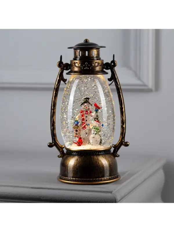 Светодиодная фигура &laquo;Два снеговика&raquo; 14&times;23.5&times;11 см, пластик, от батареек ААх3, USB, свечение тёплое белое