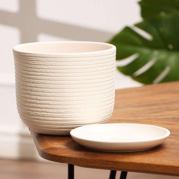 Горшок цветочный Горшок цветочный "Лоза" белый бук №2, 1,6 л