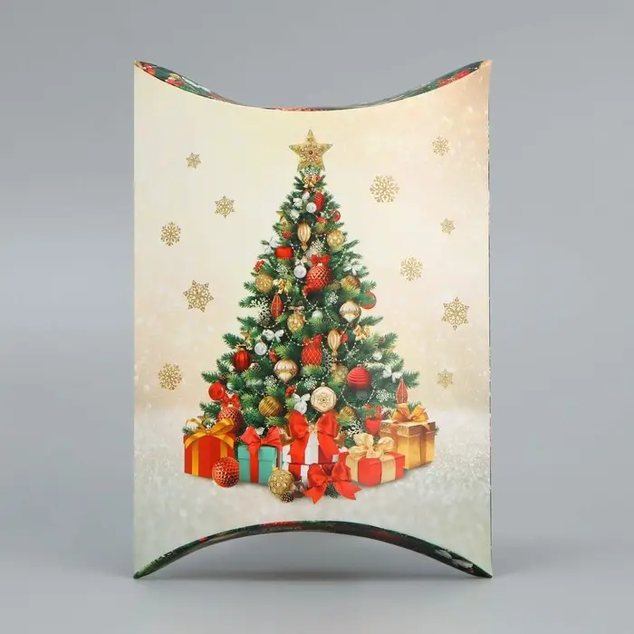 Коробка новогодняя складная фигурная «Ёлочка», 19 х 14 х 4 см