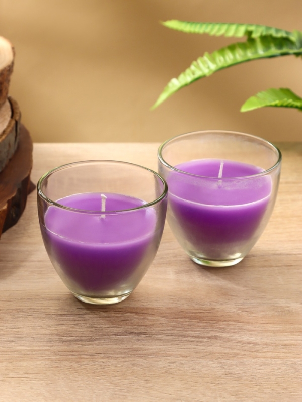 Набор свечей "SCENTED CANDLE" 100 гр, лавандовые поля