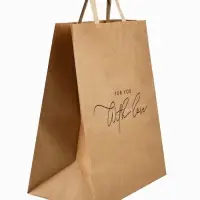 Пакет подарочный крафтовый For you with love, 24&times;28&times;14 см