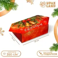 Подарочная коробка - конфета новогодняя складная «Новогодний Венок», 14×22×8 см