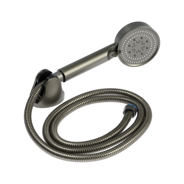 Смеситель для ванны ZEIN Z3842, однорычажный, душевой набор, лейка 5 режимов, графит Смеситель для ванны ZEIN Z3842, однорычажный, душевой набор, лейка 5 режимов, графит