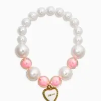 Набор детских украшений "Выбражулька" нежность, 4 предмета: клипсы, кольцо, бусы, браслет