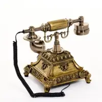 Ретро-телефон &laquo;Амес&raquo;, громкая связь, 18&times;24&times;25 см, позолота