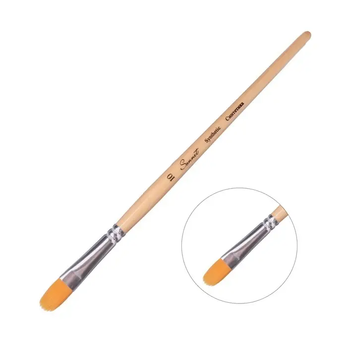 Кисть Синтетика Овальная ЗХК Сонет №10, двухцветная (короткая ручка с лаковым покрытием) Кисть Синтетика Овальная ЗХК Сонет №10, двухцветная (короткая ручка с лаковым покрытием)