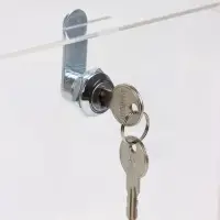 Ящик для сбора денег с врезным замком, отверстие 100&times;4 мм, оргстекло 2 мм, 20&times;20&times;20 см