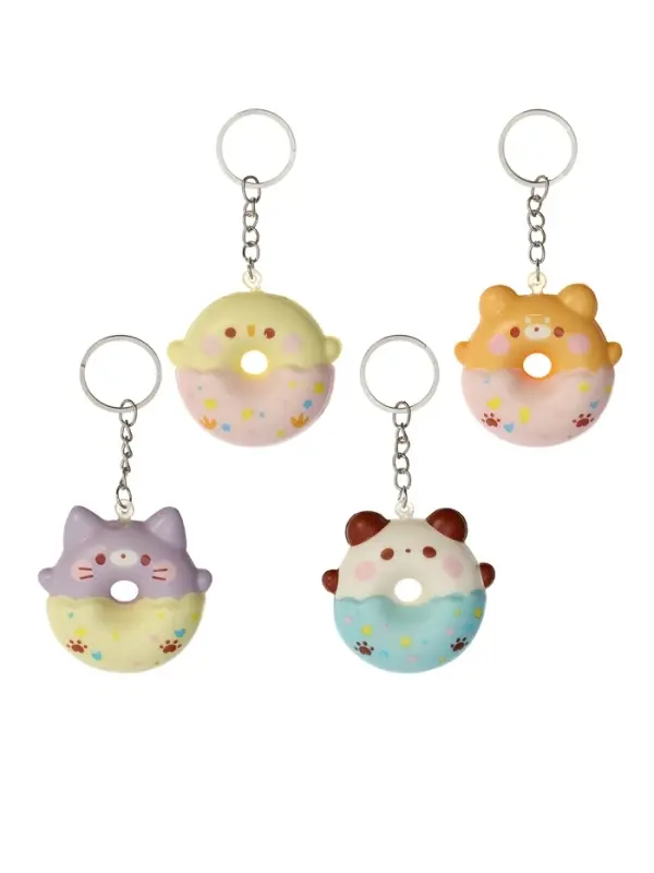 Сквиш - брелок детский &laquo;Зверята&raquo;, антистресс игрушка - мялка, МИКС